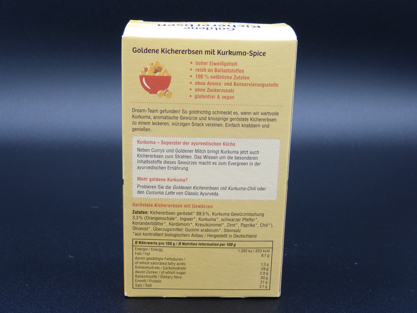 Goldene Kichererbsen Kurkuma-Spice