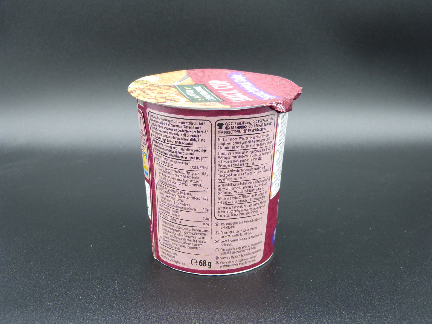 Snack Cup Couscous Oriental Taste