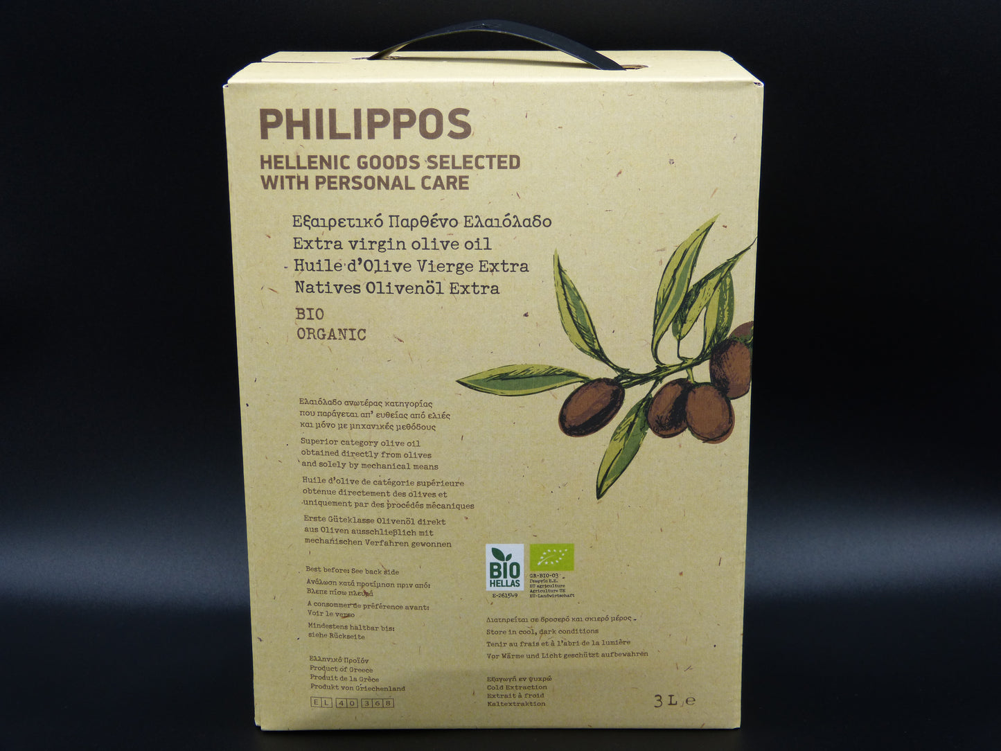 Natives Olivenöl Extra 3 Liter Bag in Box