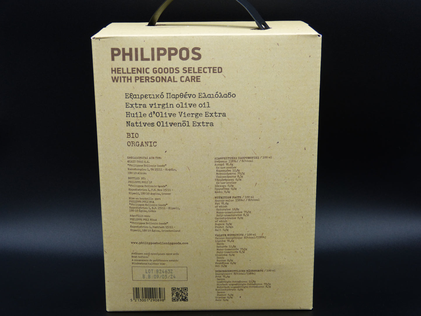 Natives Olivenöl Extra 3 Liter Bag in Box
