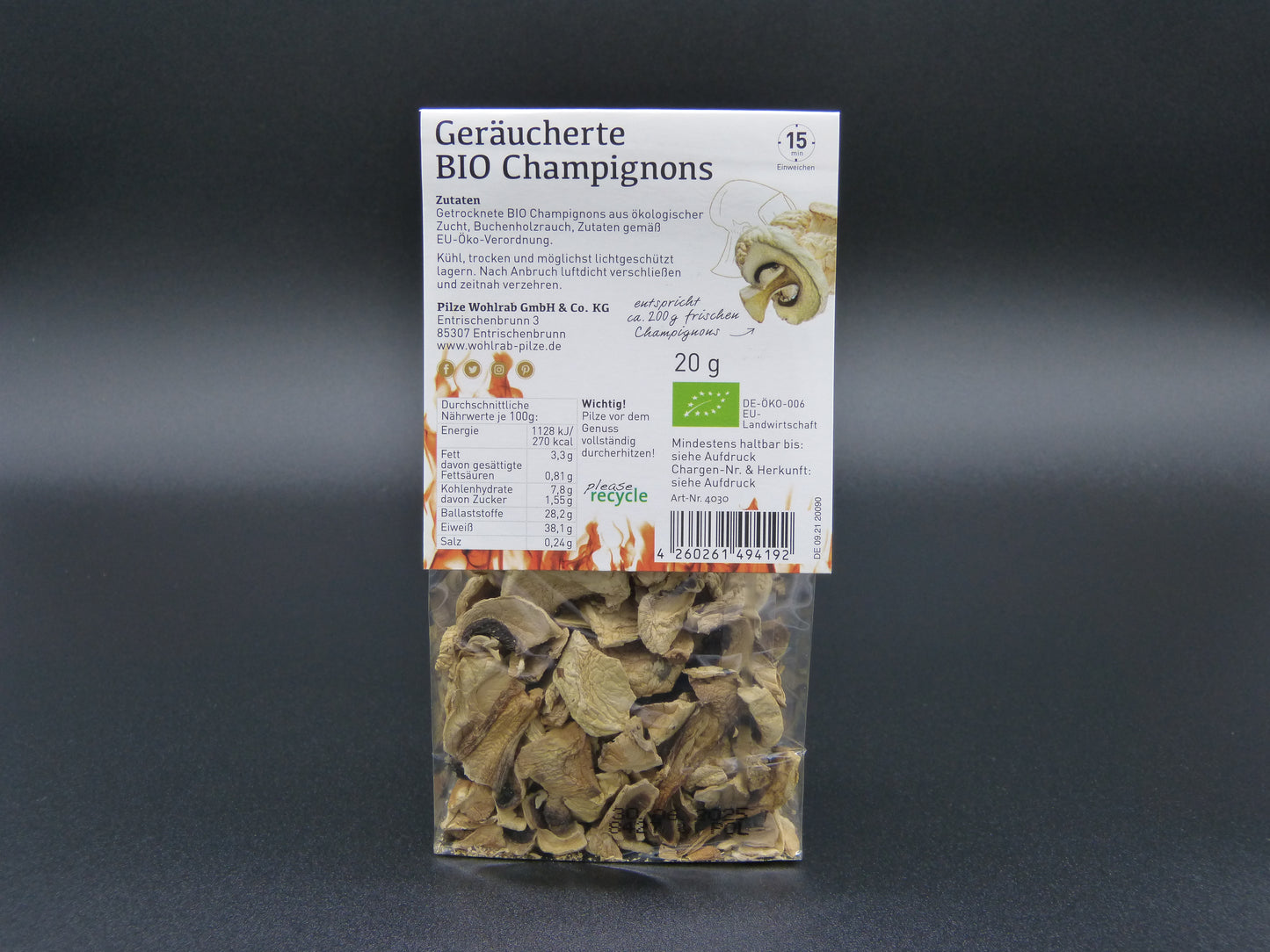 geräucherte Champignons
