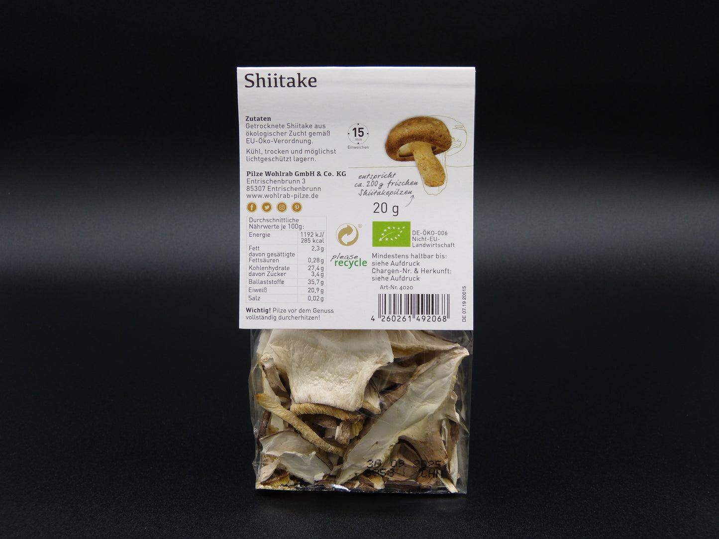 Shiitake getrocknet
