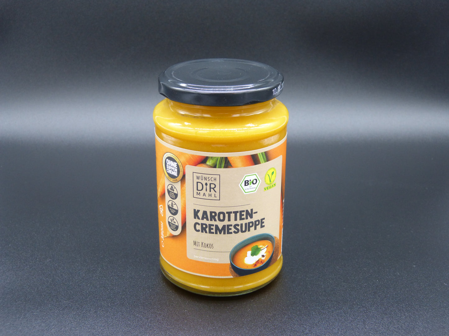 Karottencremesuppe mit Kokos